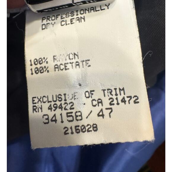 Vtg Jessica McClintock GUNNE SAX Black Velvet Blue Taffeta Party Dress Sz 5/6 - Picture 7 of 8